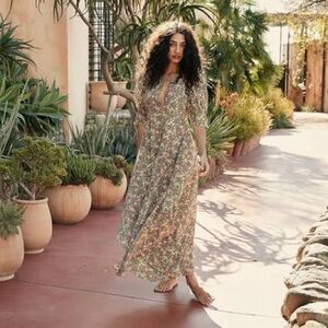 Doen Laurel Dress Green Valley Floral size Medium